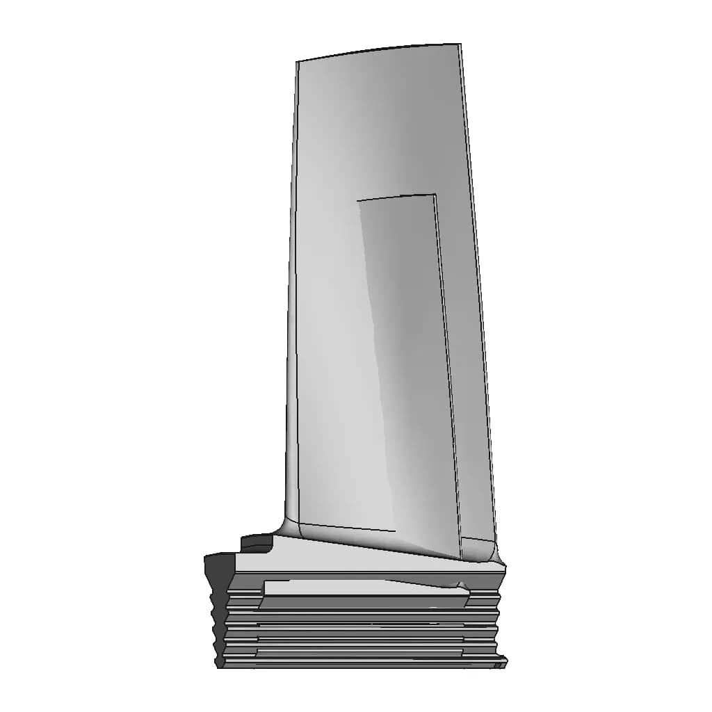 CAD Model of Turbine Blade for Engineering Projects_0_0_degree_snapshot
