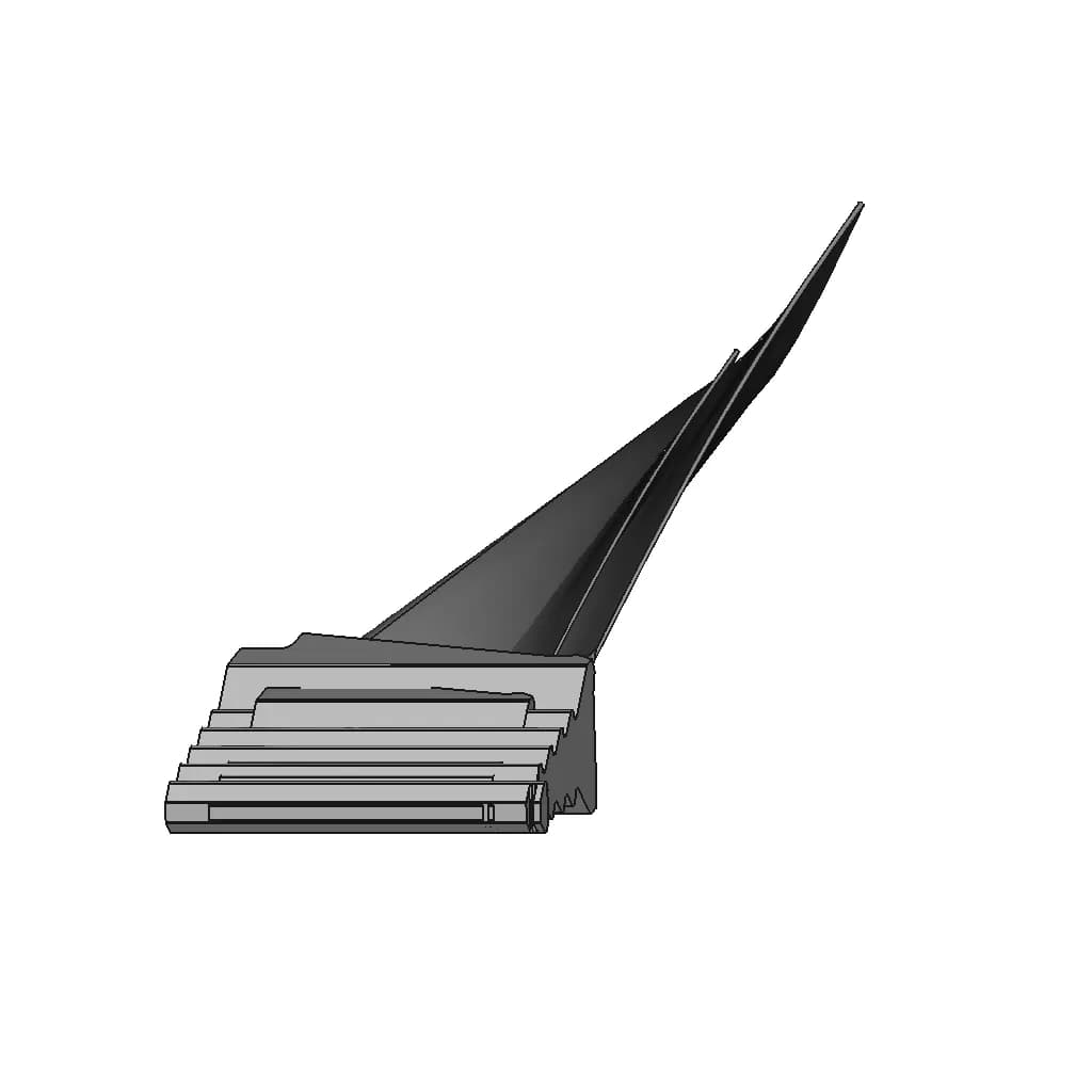 CAD Model of Turbine Blade for Engineering Projects_60_30_degree_snapshot