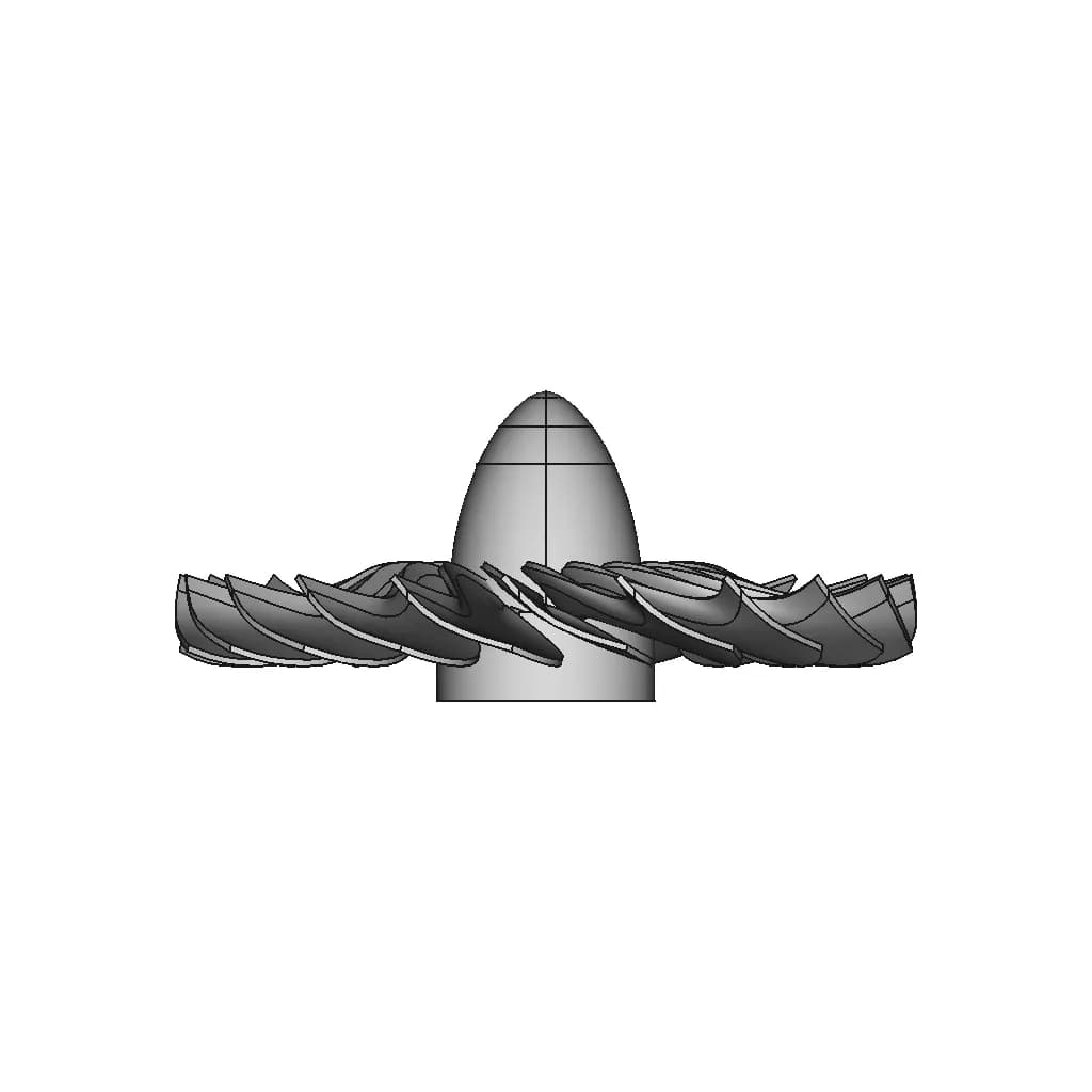 CAD Model of Turbofan Inlet Blade for Engineering Projects_0_0_degree_snapshot