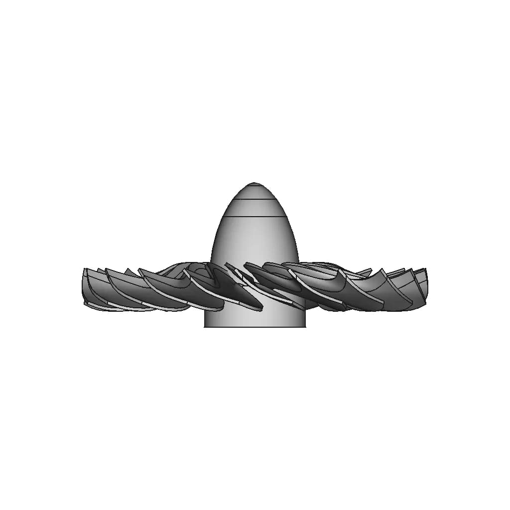 CAD Model of Turbofan Inlet Blade for Engineering Projects_0_90_degree_snapshot