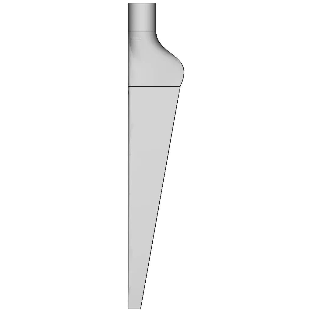 CAD Model of Wind Turbine Blade for Engineering Projects_270_0_degree_snapshot