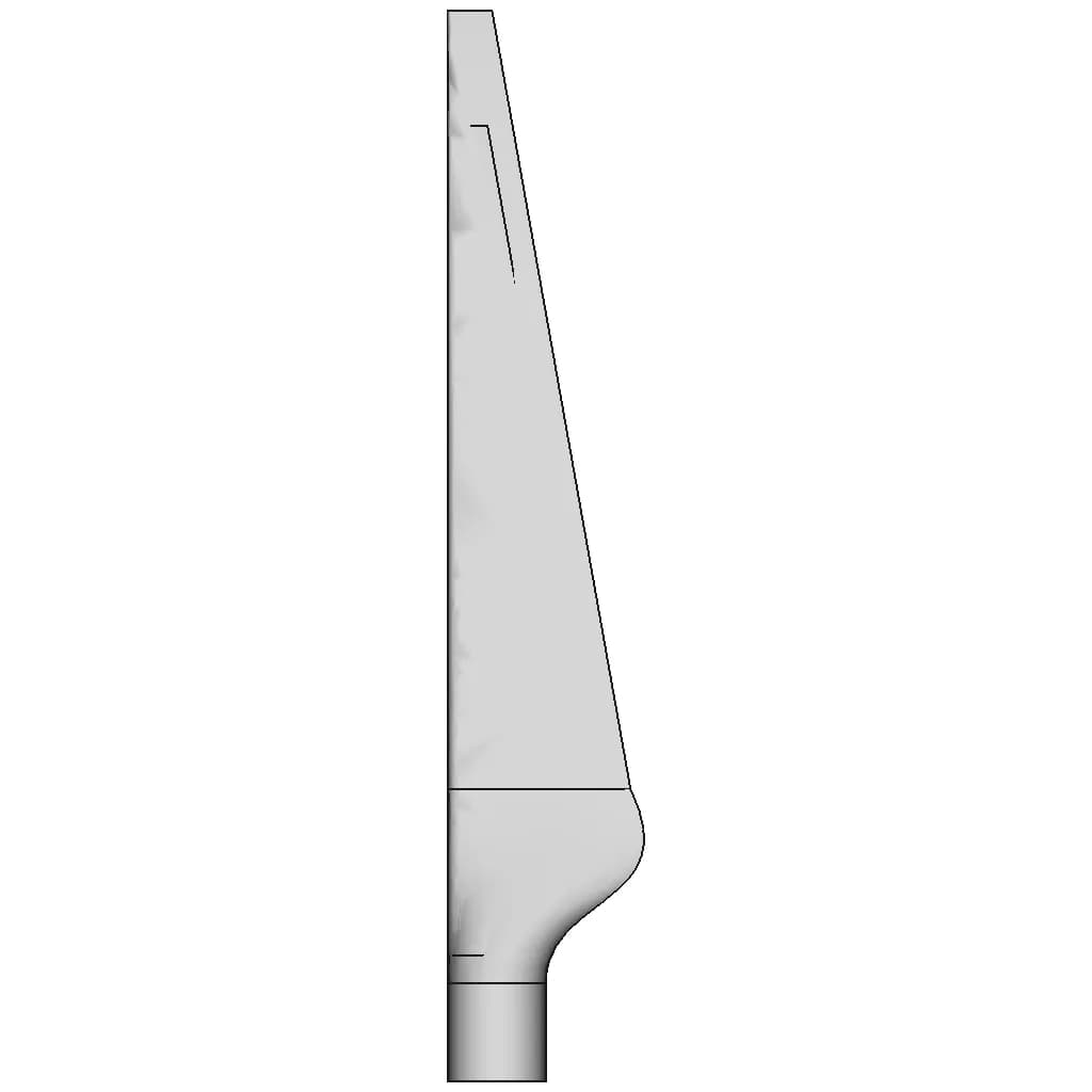 CAD Model of Wind Turbine Blade for Engineering Projects_90_0_degree_snapshot