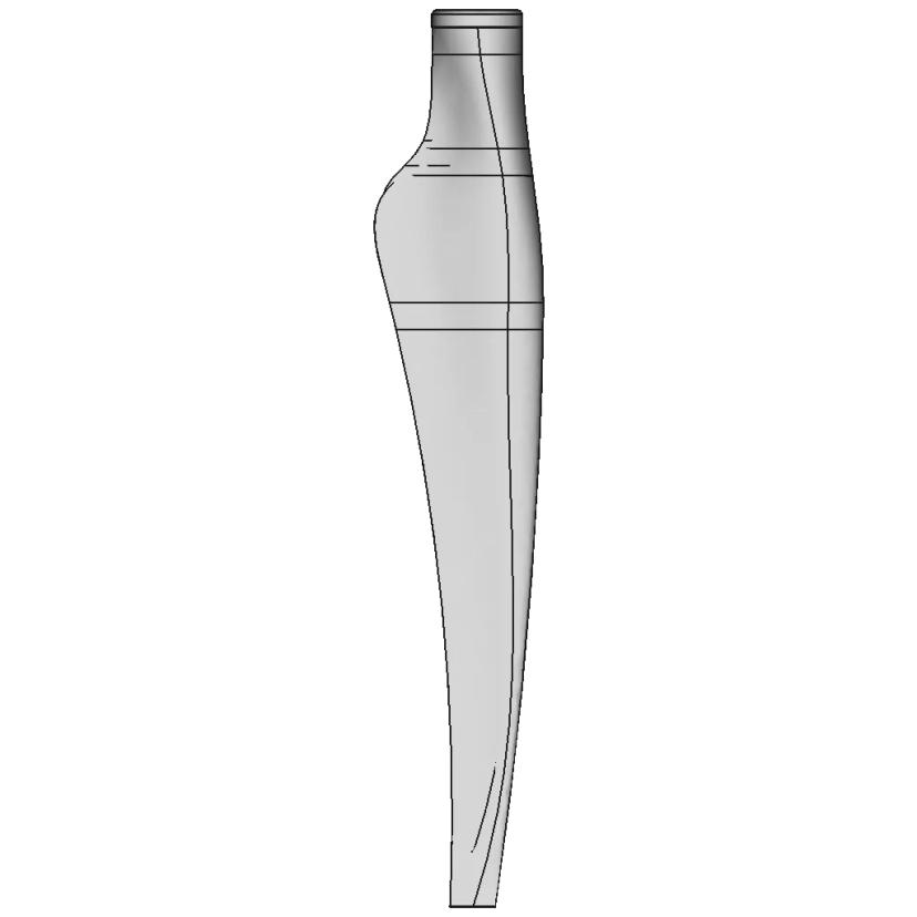 CAD Model of Wind Turbine Blade for Engineering Projects
