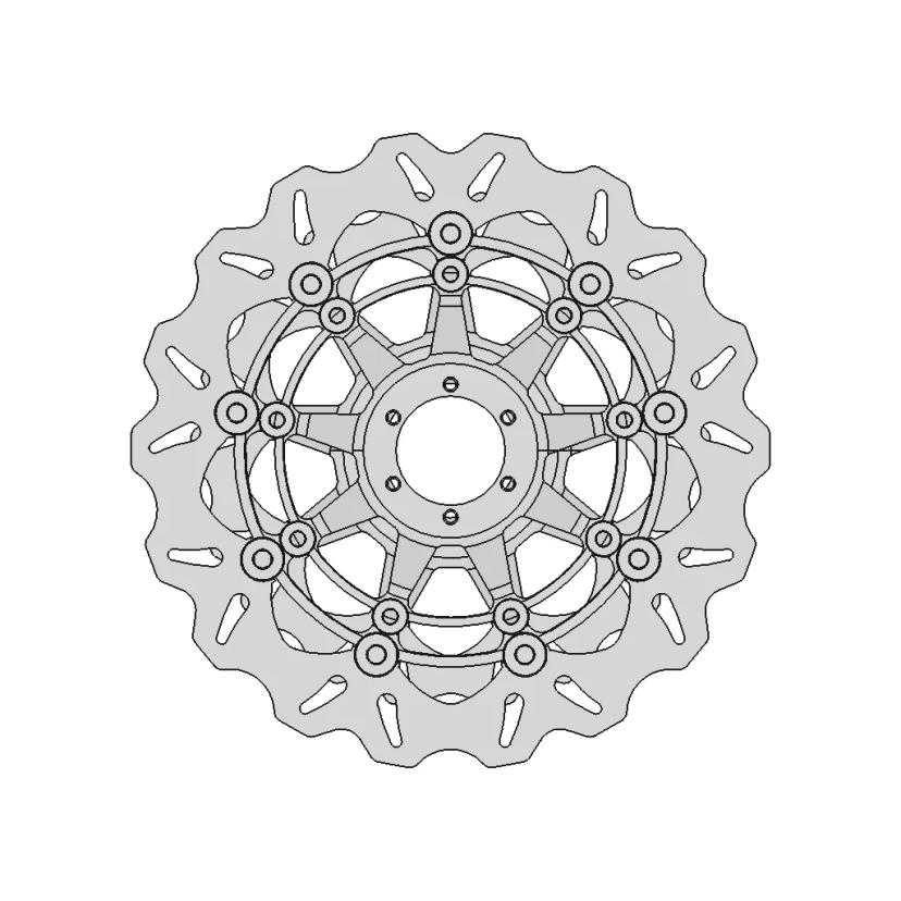 CAD Model of Brake Disc Rotor for Engineering Projects