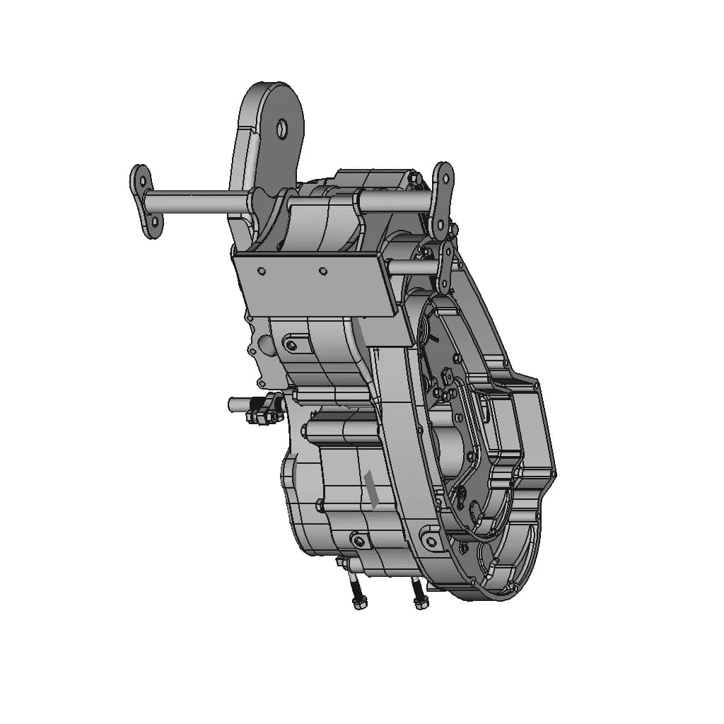 CAD Model of Ironhead Engine Casing for Engineering Projects_60_30_degree_snapshot