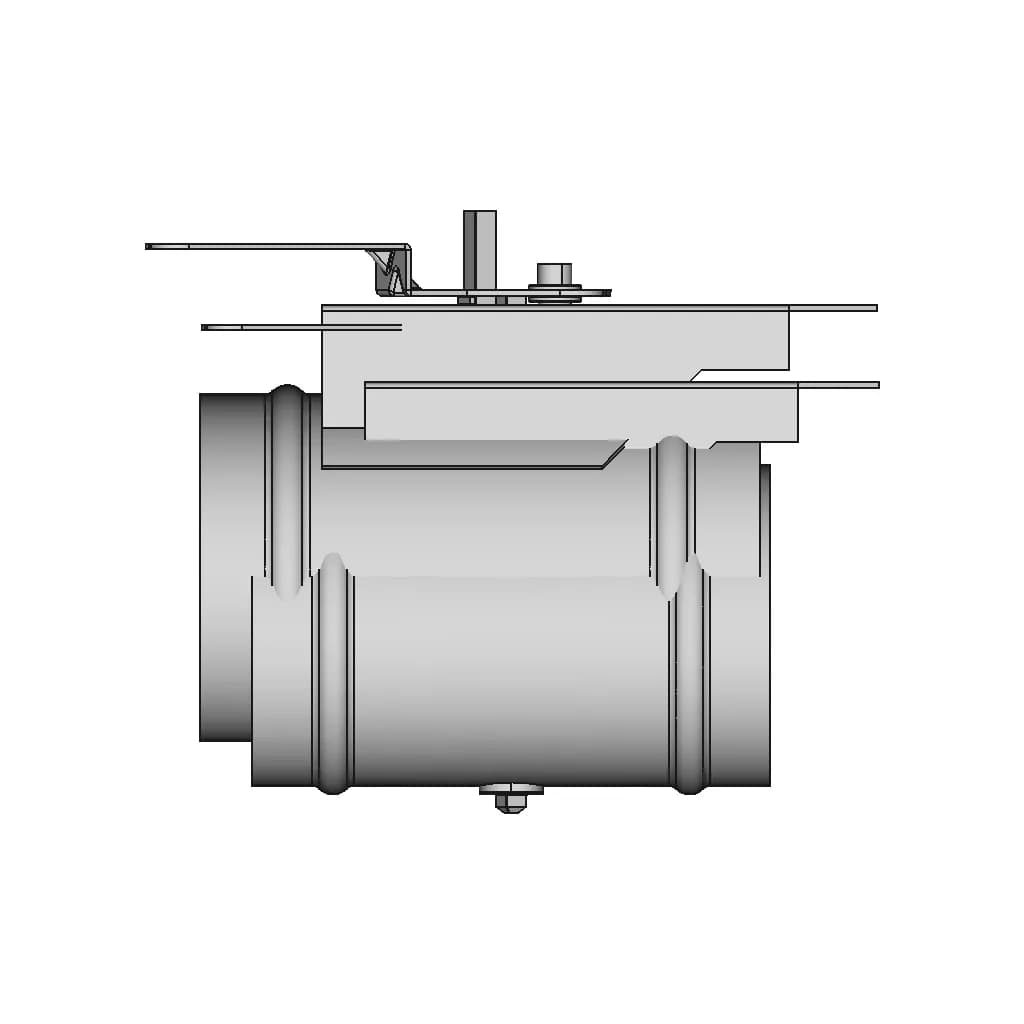 CAD Model of Ventilation Duct Damper for Engineering Projects_90_0_degree_snapshot