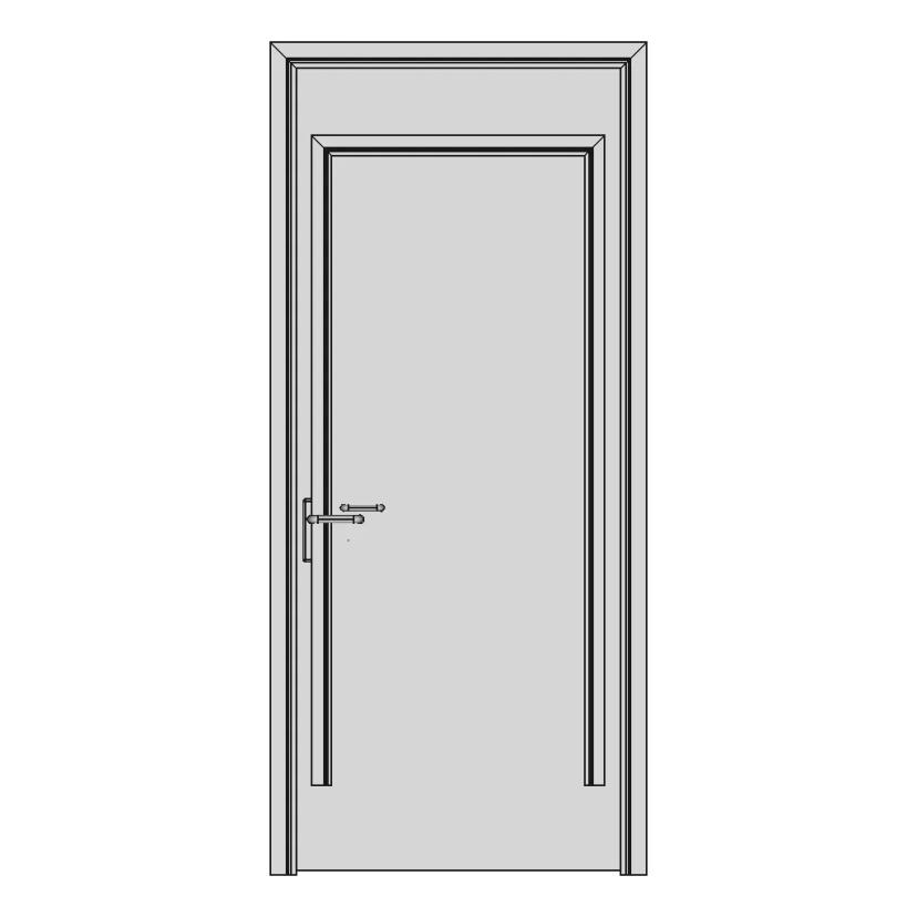 CAD Model of Door With Frame for Engineering Projects