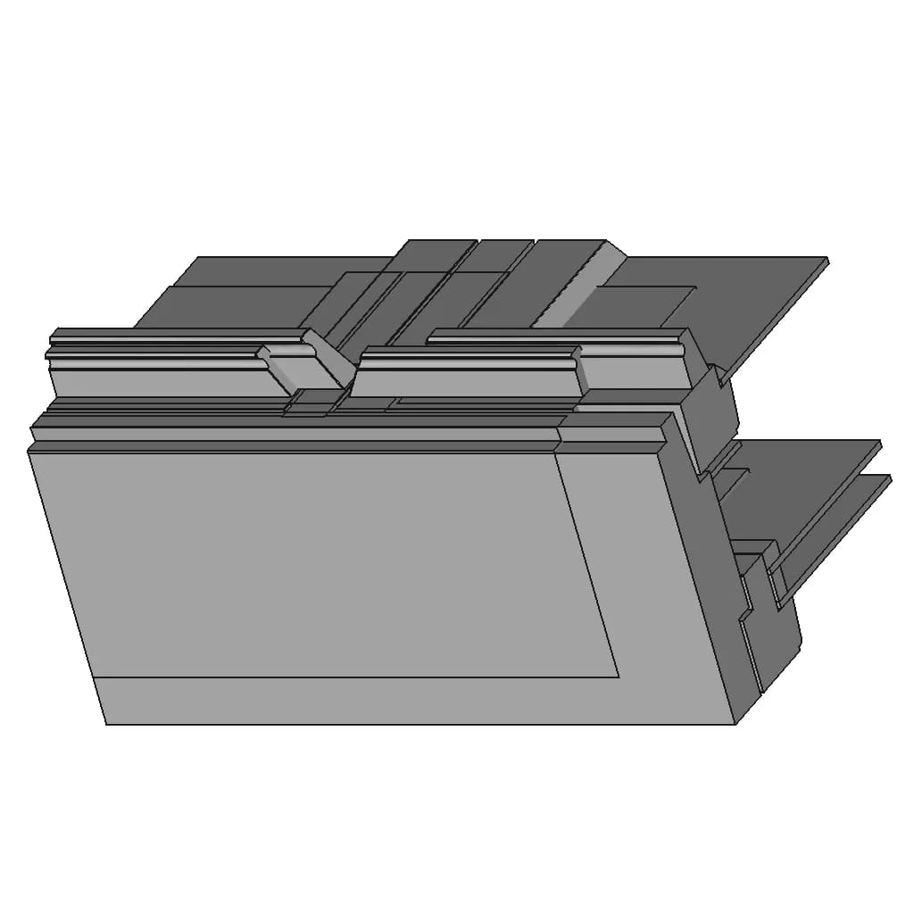 CAD Model of Window Mullion Selection for Engineering Projects_60_30_degree_snapshot