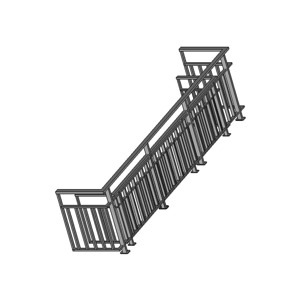 CAD Model of Balcony Railing for Engineering Projects_60_30_degree_snapshot