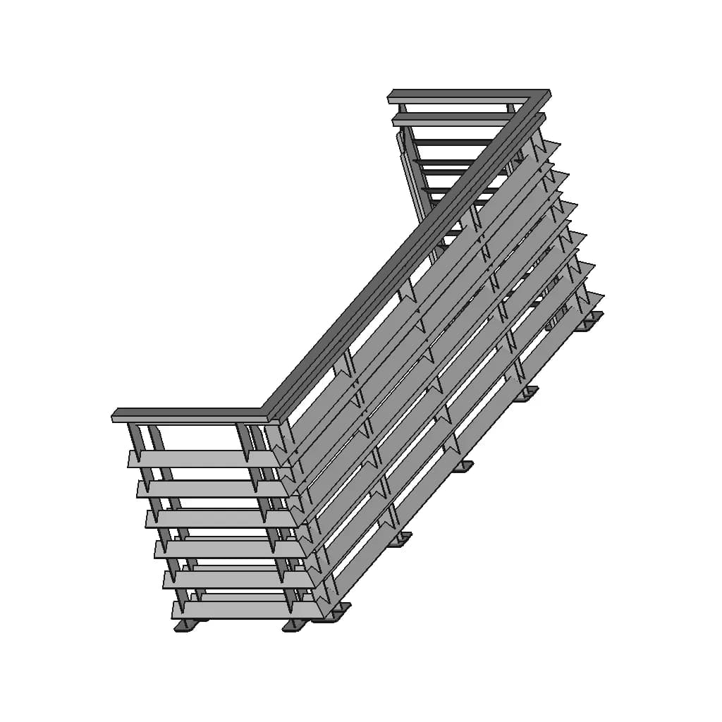 CAD Model of Balcony Railing for Engineering Projects_60_30_degree_snapshot
