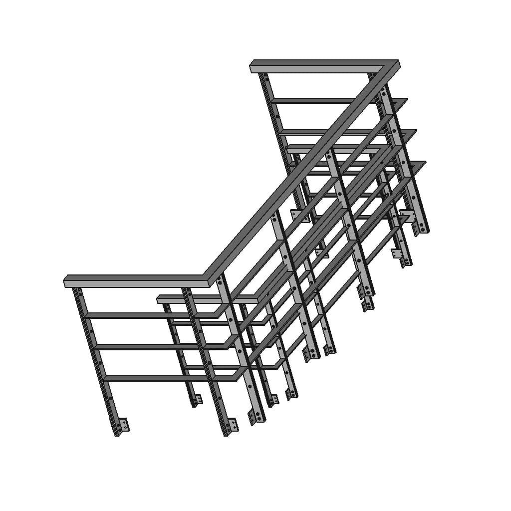 CAD Model of Balcony Railing for Engineering Projects_60_30_degree_snapshot