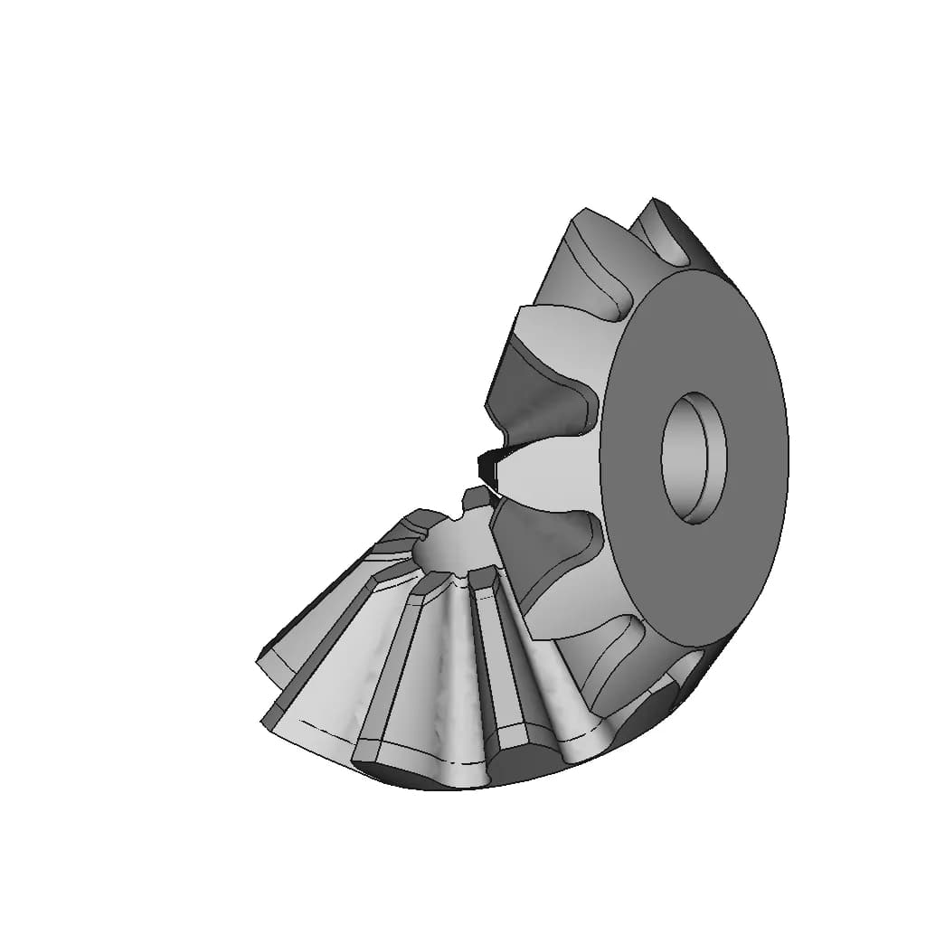 CAD Model of Rc Differential Bevel Gear. #5 for Engineering Projects_60_30_degree_snapshot