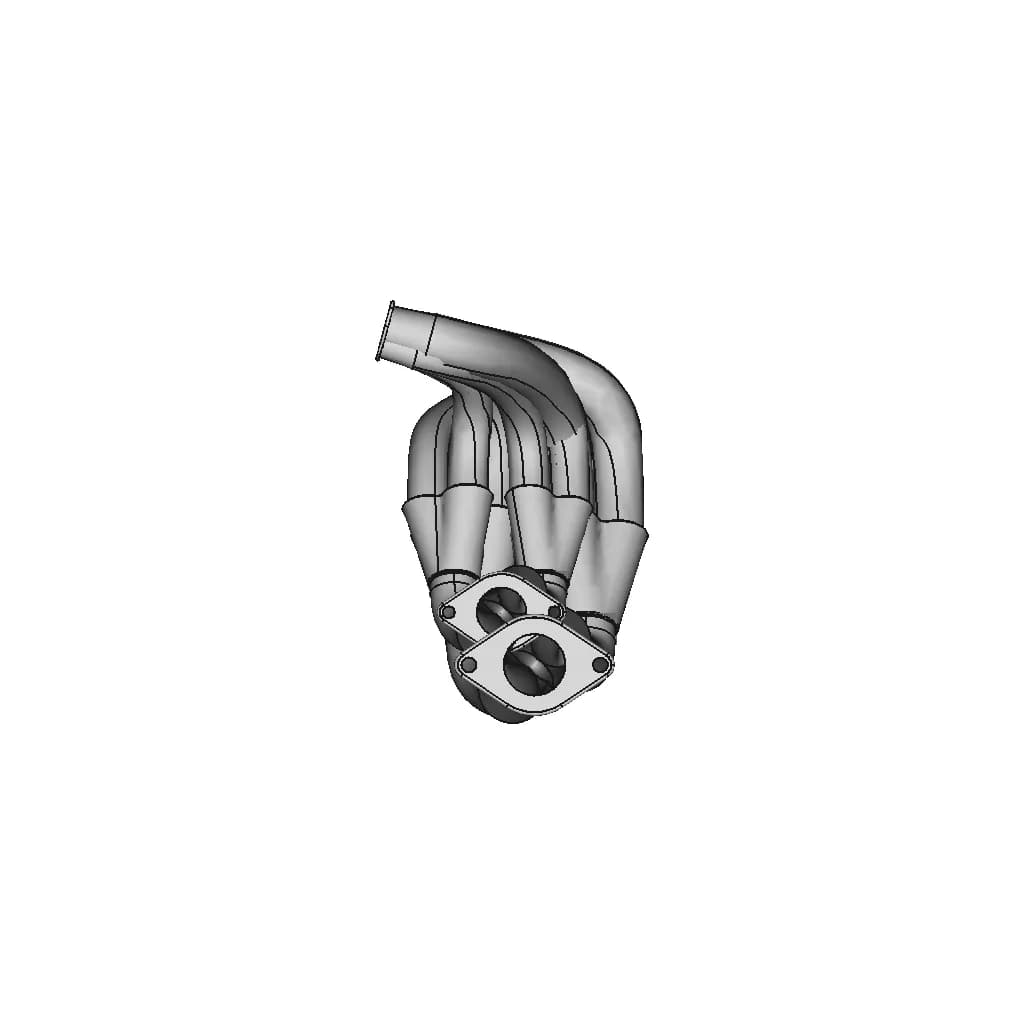 CAD Model of Exhaust Manifold. for Engineering Projects_0_0_degree_snapshot