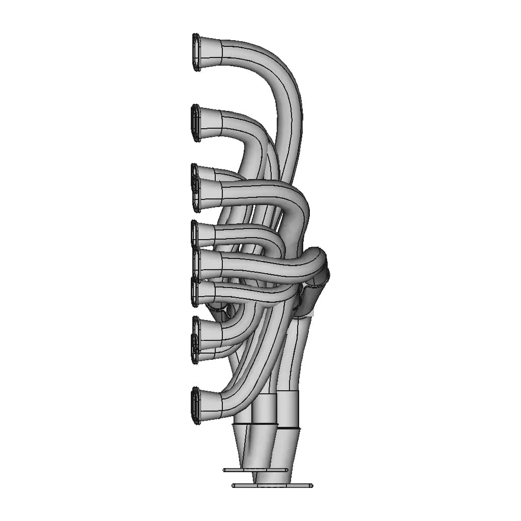 CAD Model of Exhaust Manifold. for Engineering Projects_270_0_degree_snapshot