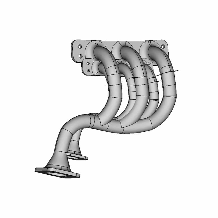 CAD Model of Exhaust Manifold for Engineering Projects