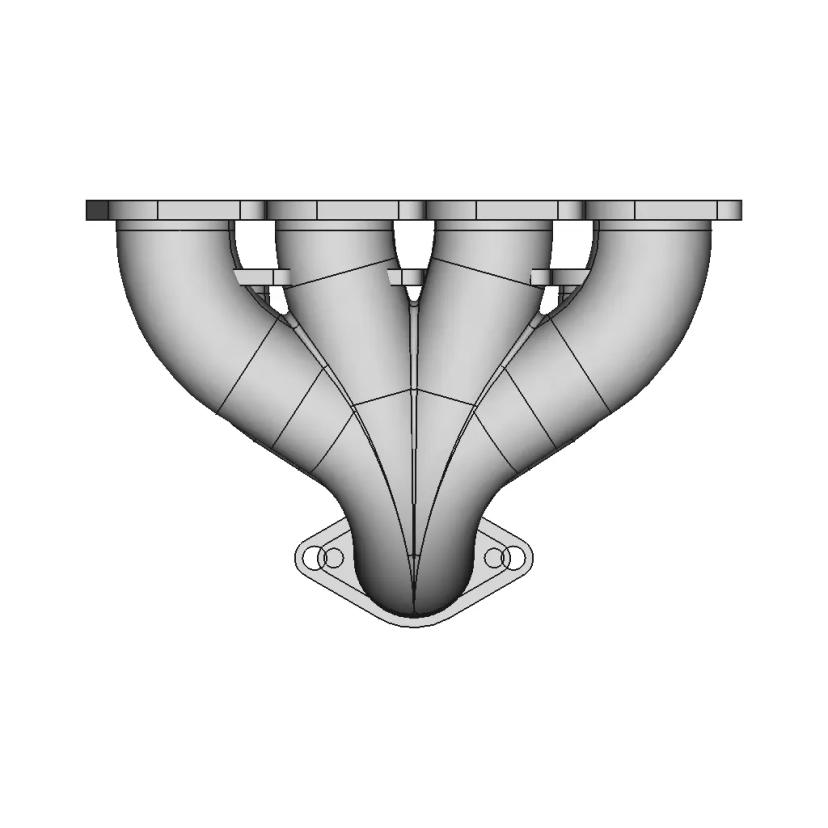 CAD Model of Exhaust Manifold for Engineering Projects