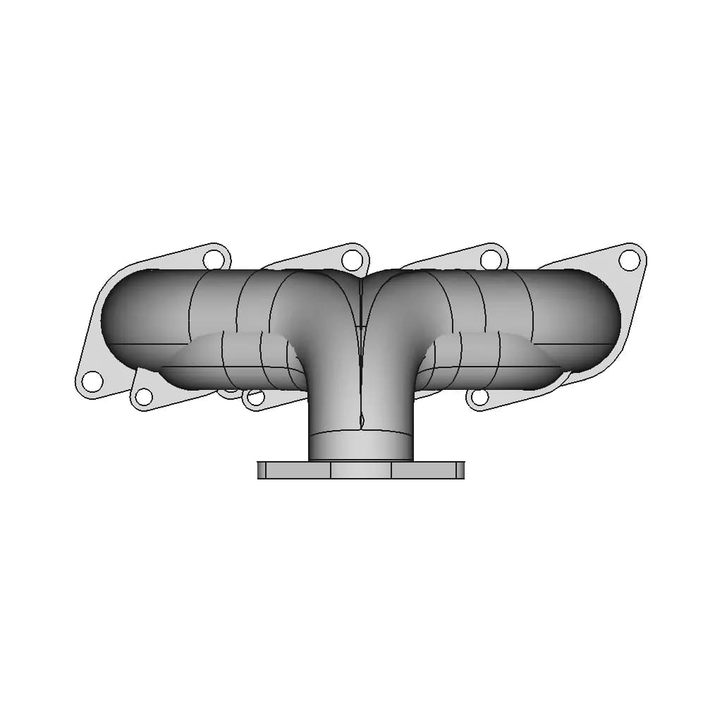 CAD Model of Exhaust Manifold for Engineering Projects_90_0_degree_snapshot