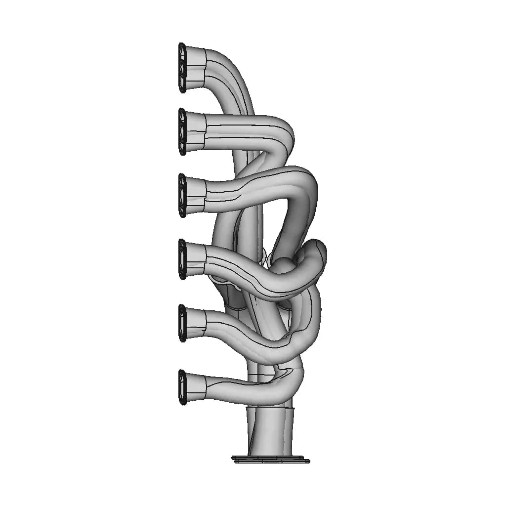 CAD Model of Exhaust Manifold for Engineering Projects_270_0_degree_snapshot