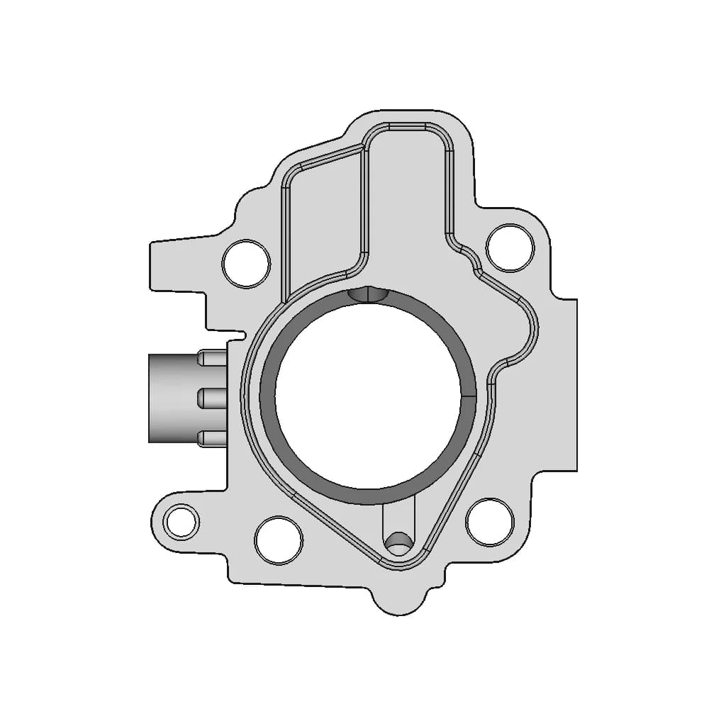 CAD Model of Throttle Body for Engineering Projects_270_0_degree_snapshot