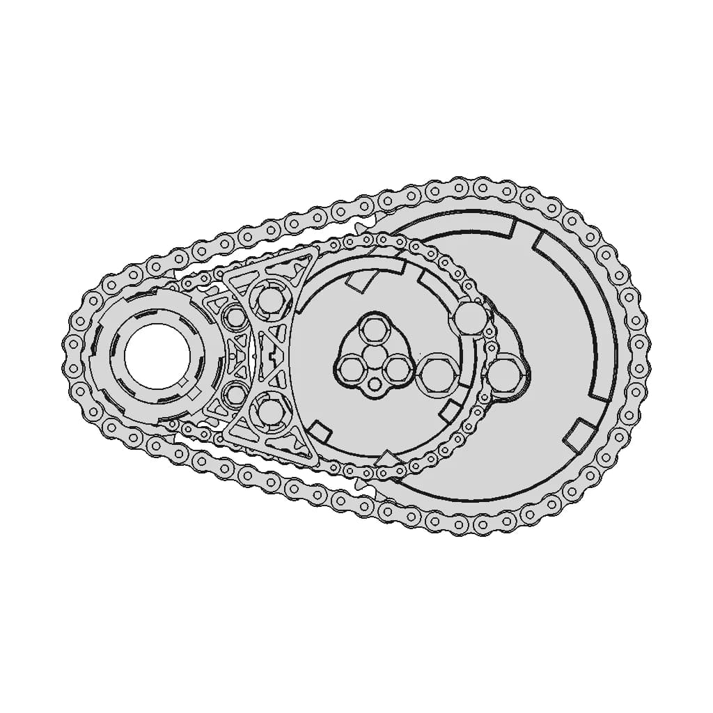 CAD Model of Ls Timing Chain Set for Engineering Projects_0_270_degree_snapshot