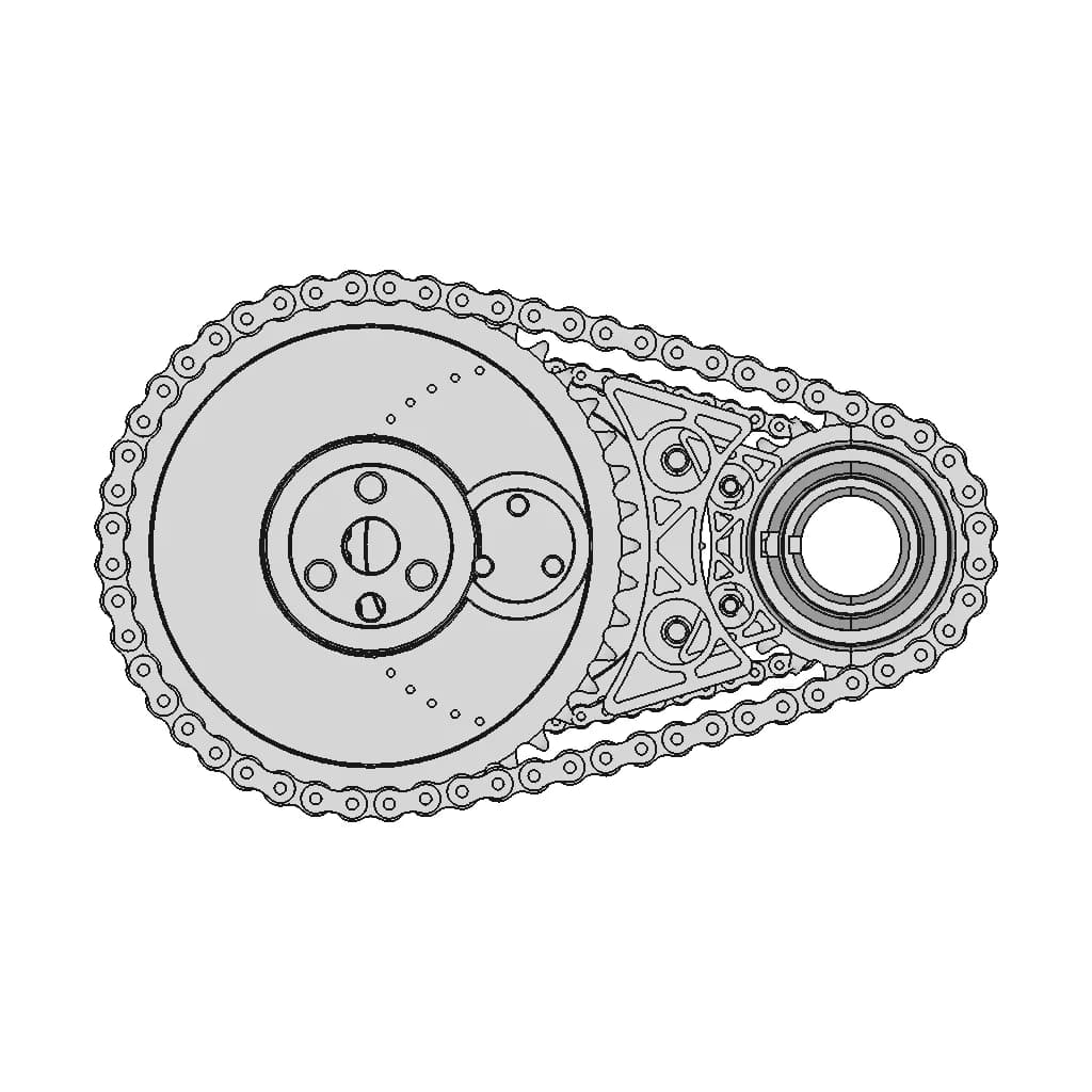 CAD Model of Ls Timing Chain Set for Engineering Projects_0_90_degree_snapshot