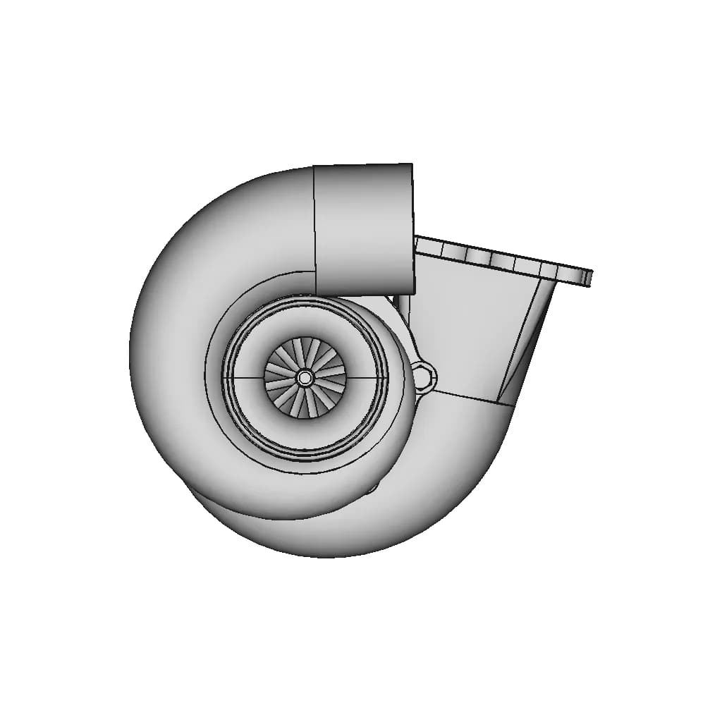 CAD Model of Turbocharger for Engineering Projects_0_0_degree_snapshot