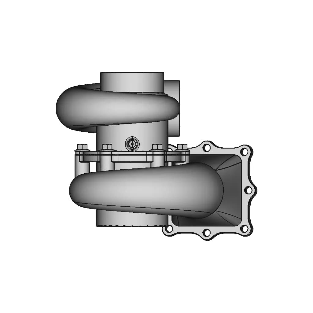 CAD Model of Turbocharger for Engineering Projects_90_0_degree_snapshot