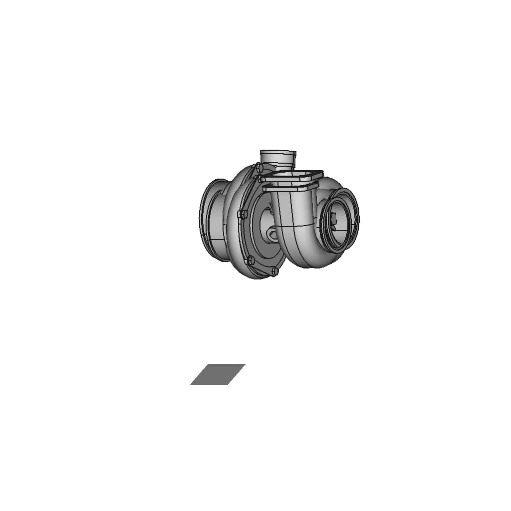 CAD Model of Turbocharger Garrett for Engineering Projects_60_30_degree_snapshot