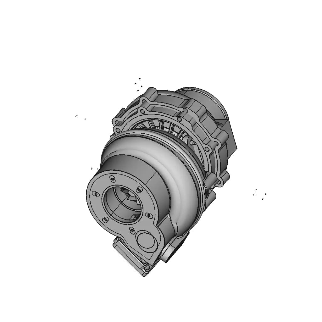 CAD Model of Turbocharger for Engineering Projects_60_30_degree_snapshot