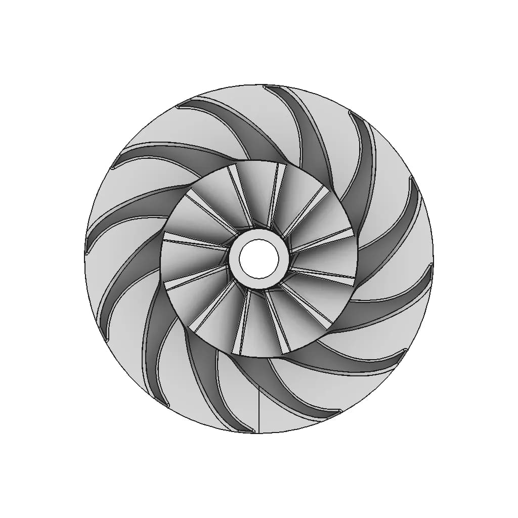 CAD Model of Turbocharger Fan for Engineering Projects_270_0_degree_snapshot