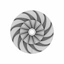 CAD Model of Turbocharger Fan for Engineering Projects_270_0_degree_snapshot