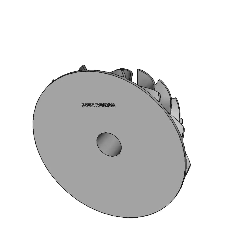 CAD Model of Turbocharger Fan for Engineering Projects_60_30_degree_snapshot