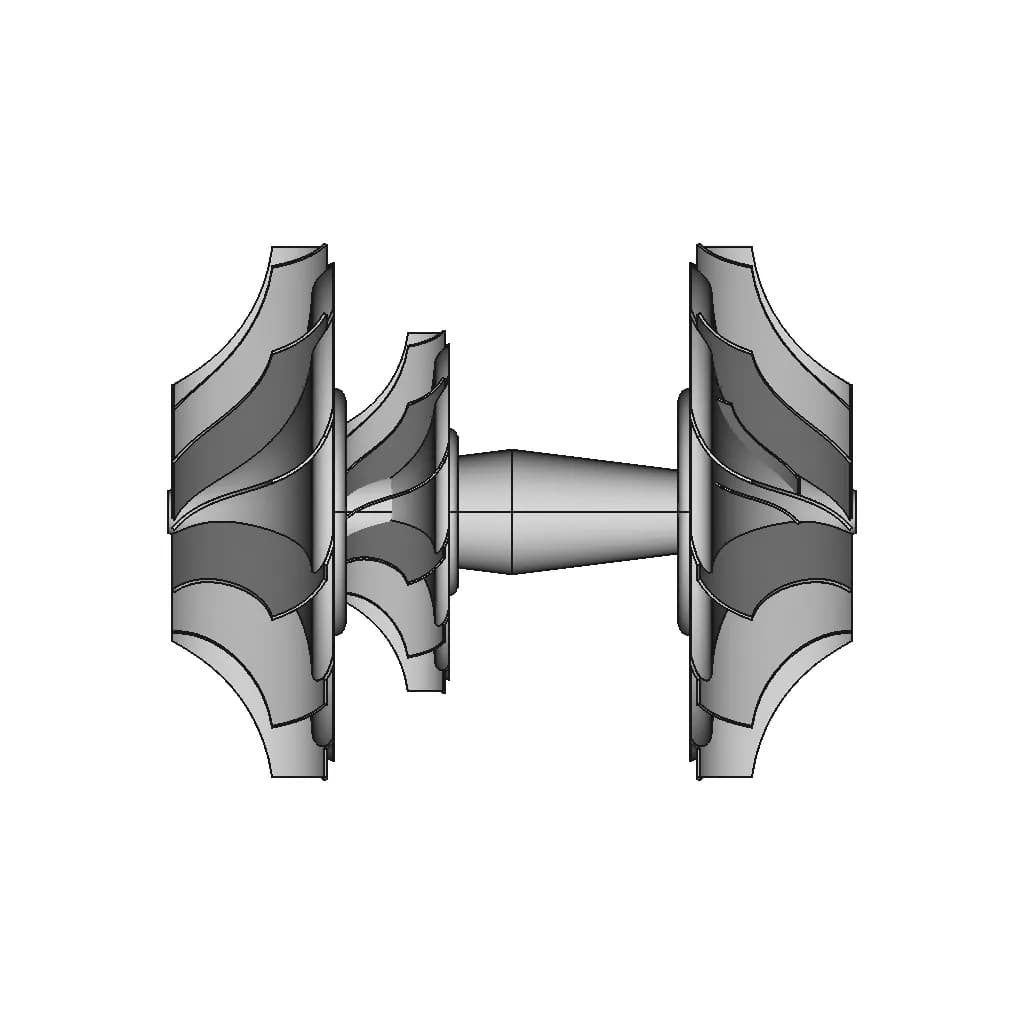 CAD Model of Turbocharger Blade for Engineering Projects_0_0_degree_snapshot