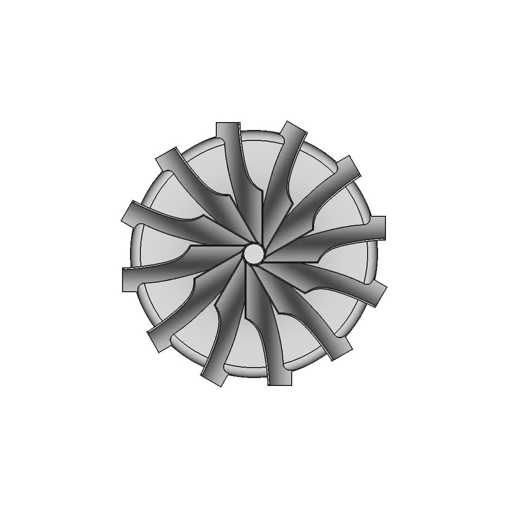 CAD Model of Turbocharger Blade for Engineering Projects_0_270_degree_snapshot