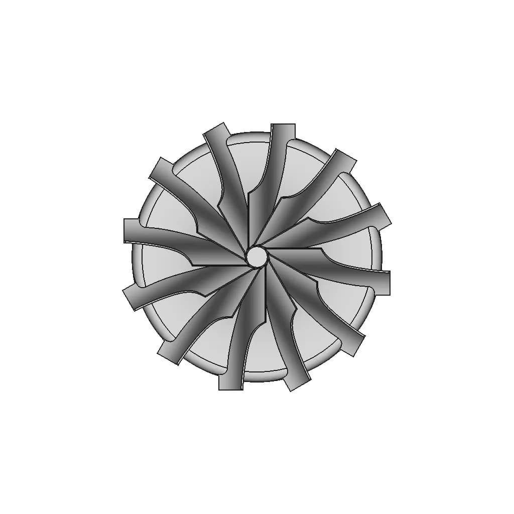 CAD Model of Turbocharger Blade for Engineering Projects_0_90_degree_snapshot