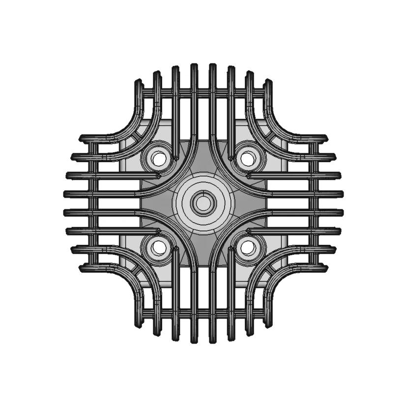 CAD Model of Cylinder Head for Engineering Projects