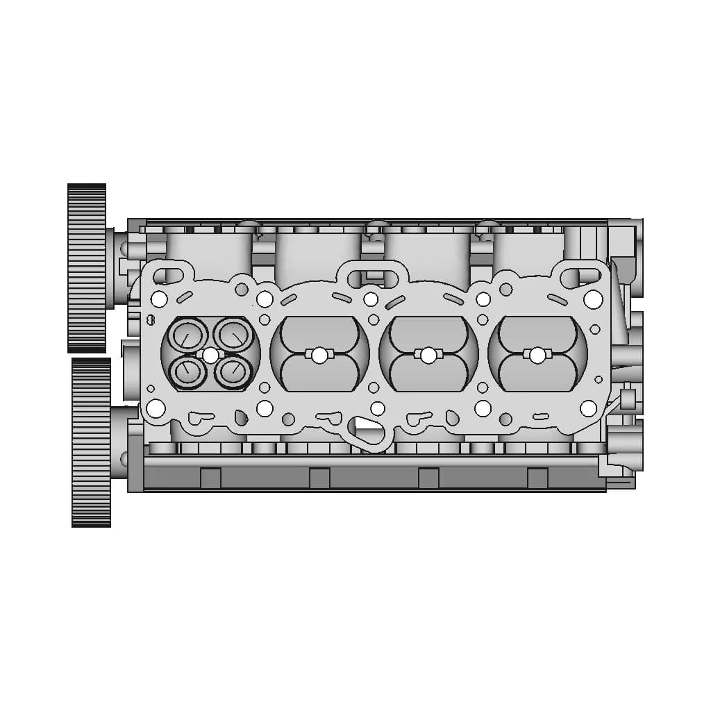 CAD Model of 4G63 Cylinder Head for Engineering Projects_0_0_degree_snapshot