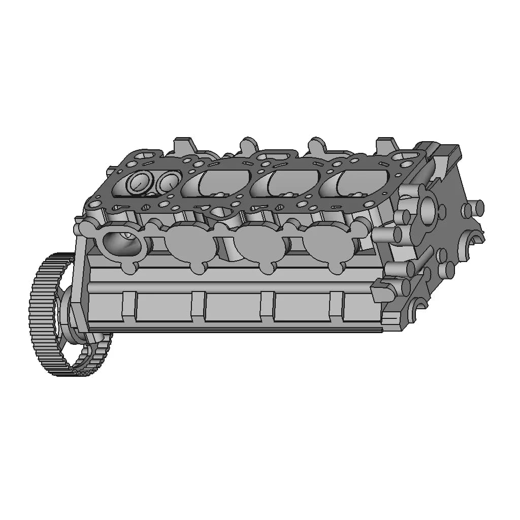 CAD Model of 4G63 Cylinder Head for Engineering Projects_60_30_degree_snapshot