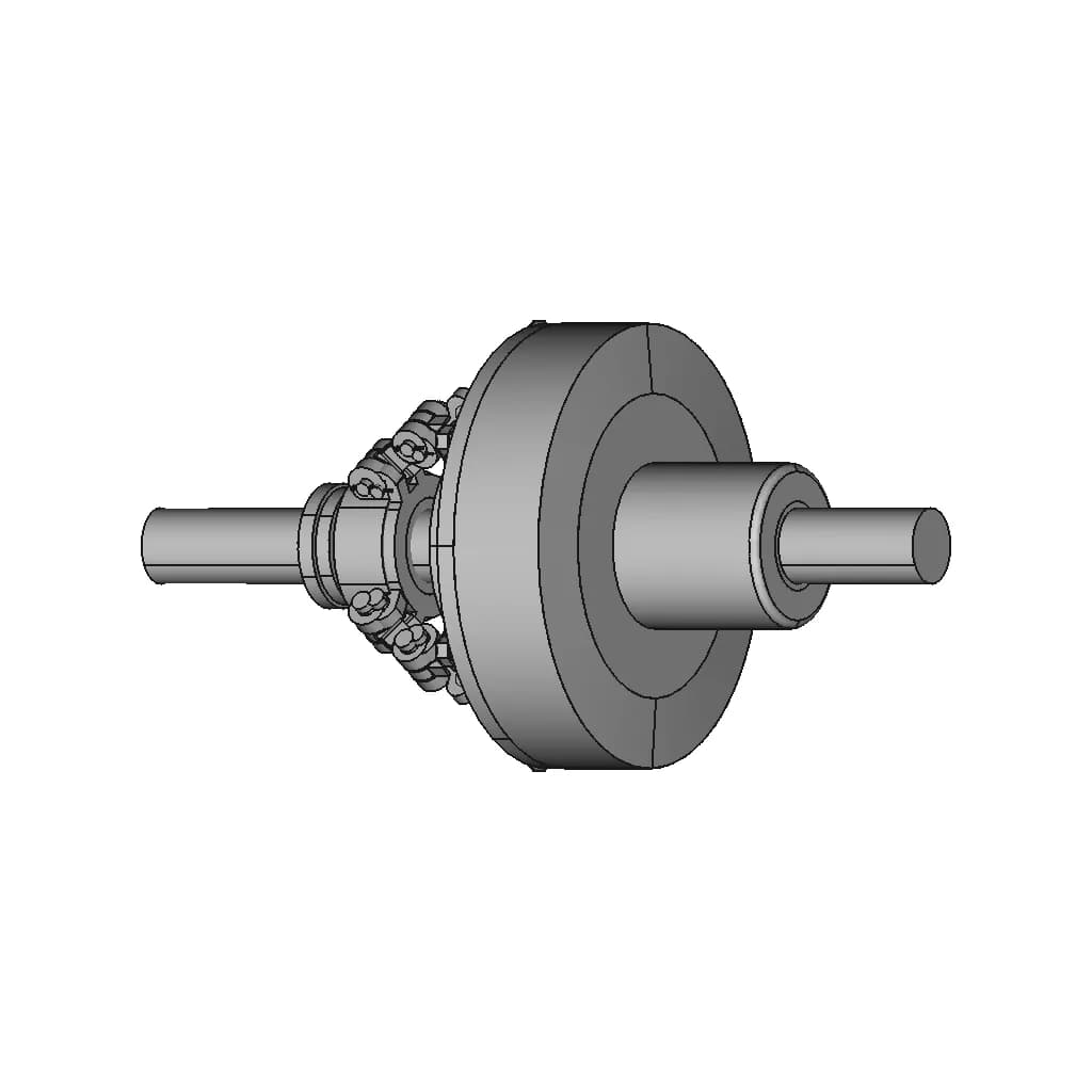 CAD Model of Disc Clutch Assembly for Engineering Projects_60_30_degree_snapshot