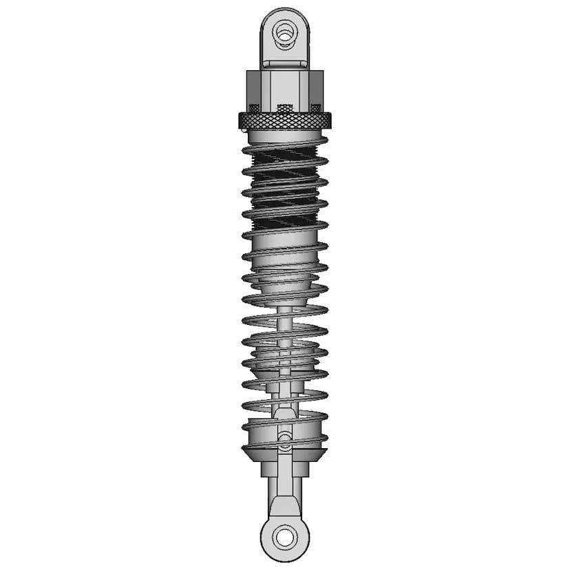CAD Model of 80 Mm Rc Shock Absorber for Engineering Projects
