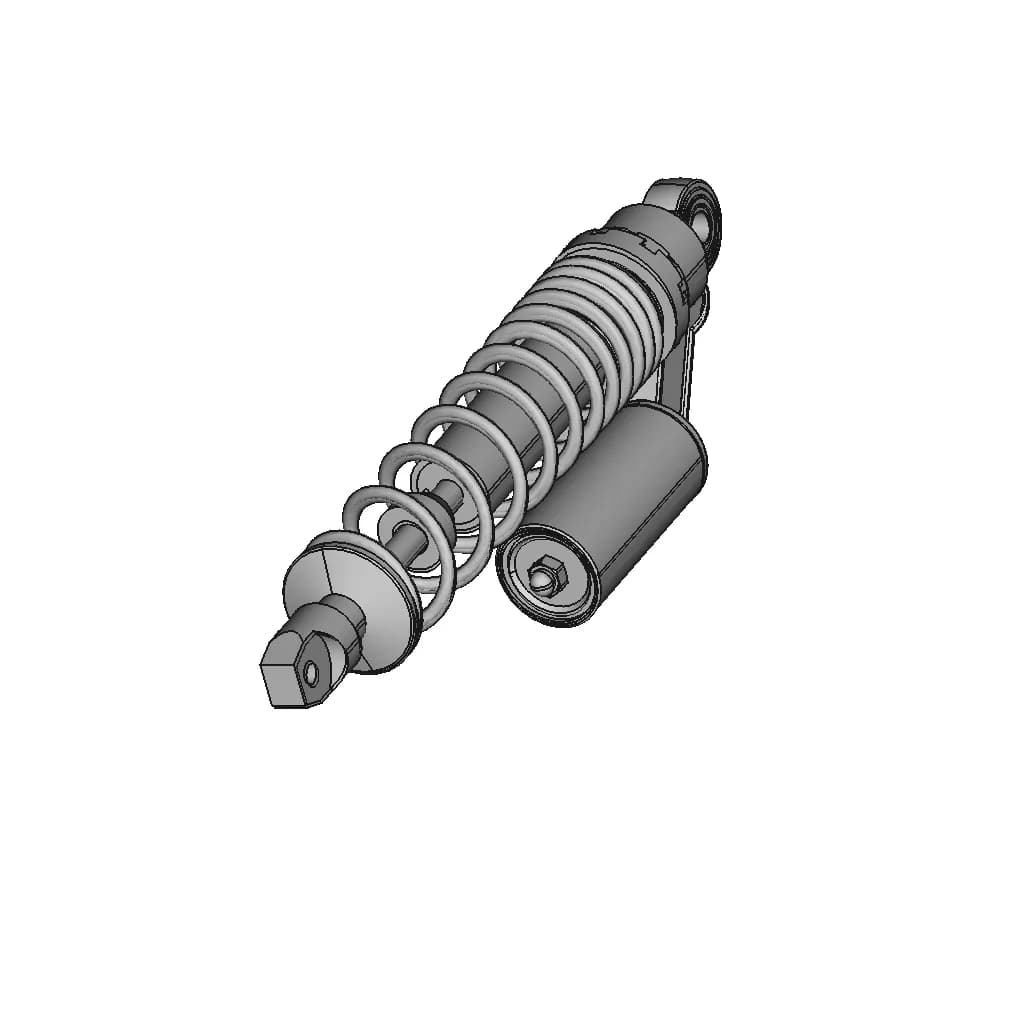CAD Model of Shock Absorber (Damper) for Engineering Projects_60_30_degree_snapshot