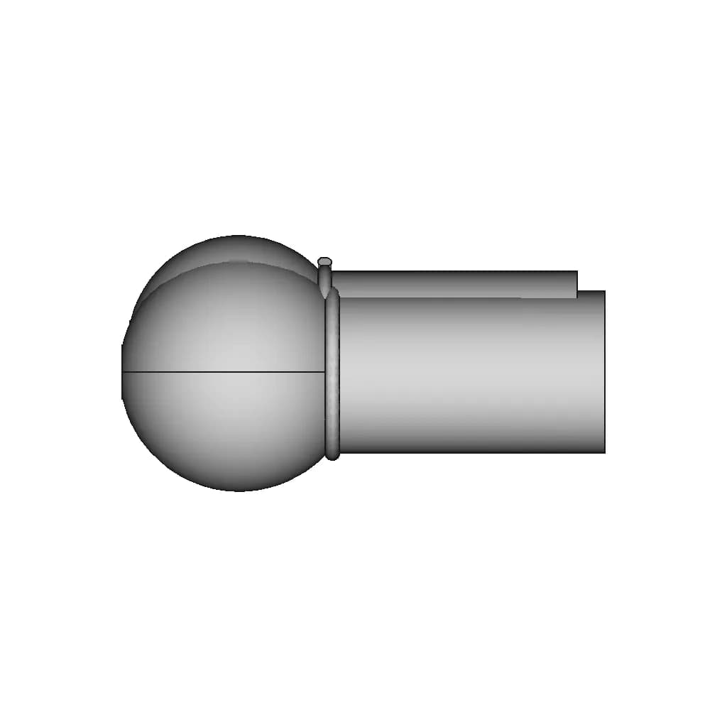 CAD Model of Ball Joint M8 for Engineering Projects_270_0_degree_snapshot