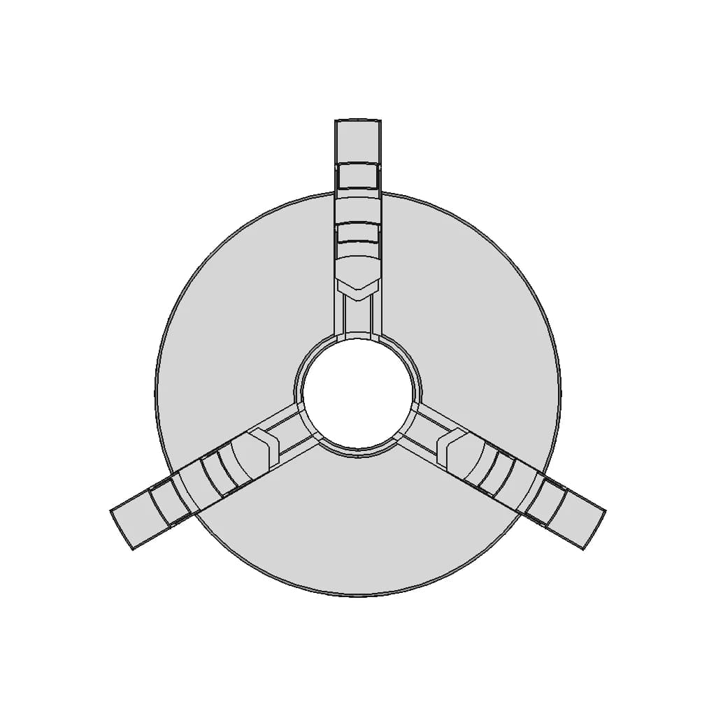 CAD Model of 3 Jaws Lathe Chuck for Engineering Projects_270_0_degree_snapshot