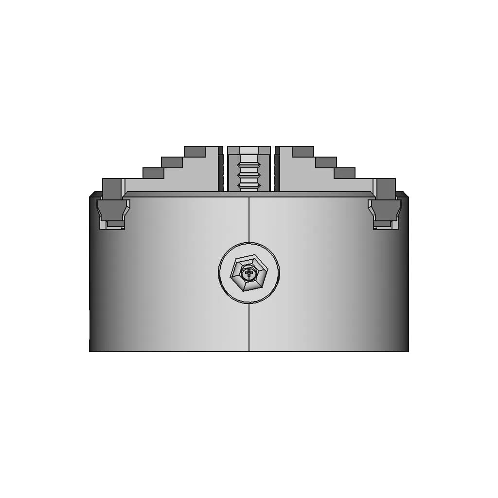 CAD Model of Simple Lathe Chuck for Engineering Projects_0_0_degree_snapshot