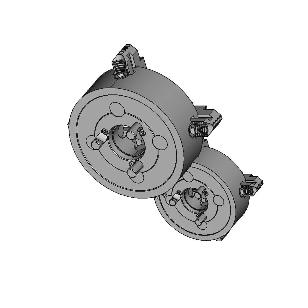 CAD Model of Lathe Chuck for Engineering Projects_60_30_degree_snapshot