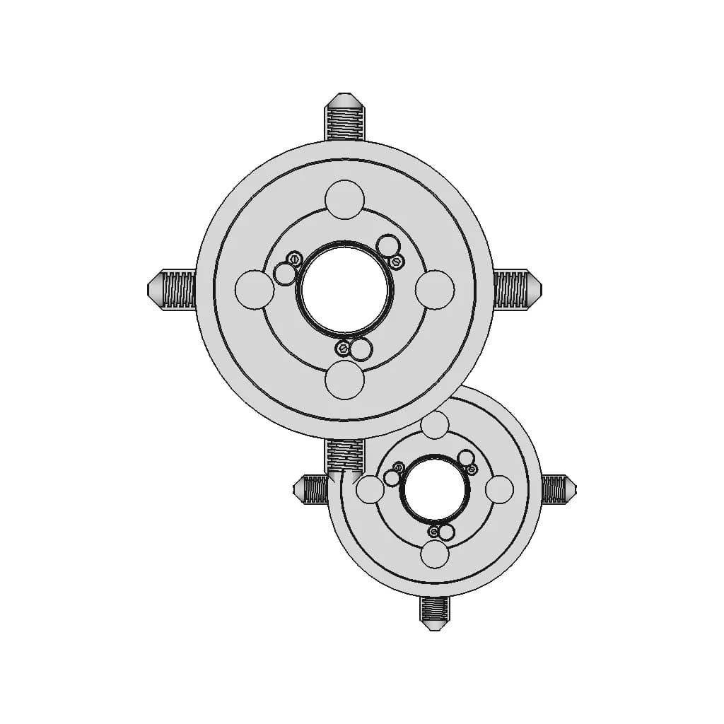 CAD Model of Lathe Chuck for Engineering Projects_90_0_degree_snapshot