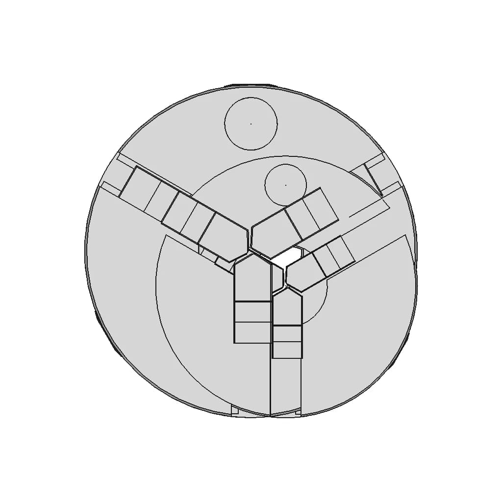 CAD Model of Lathe Chuck for Engineering Projects_0_270_degree_snapshot