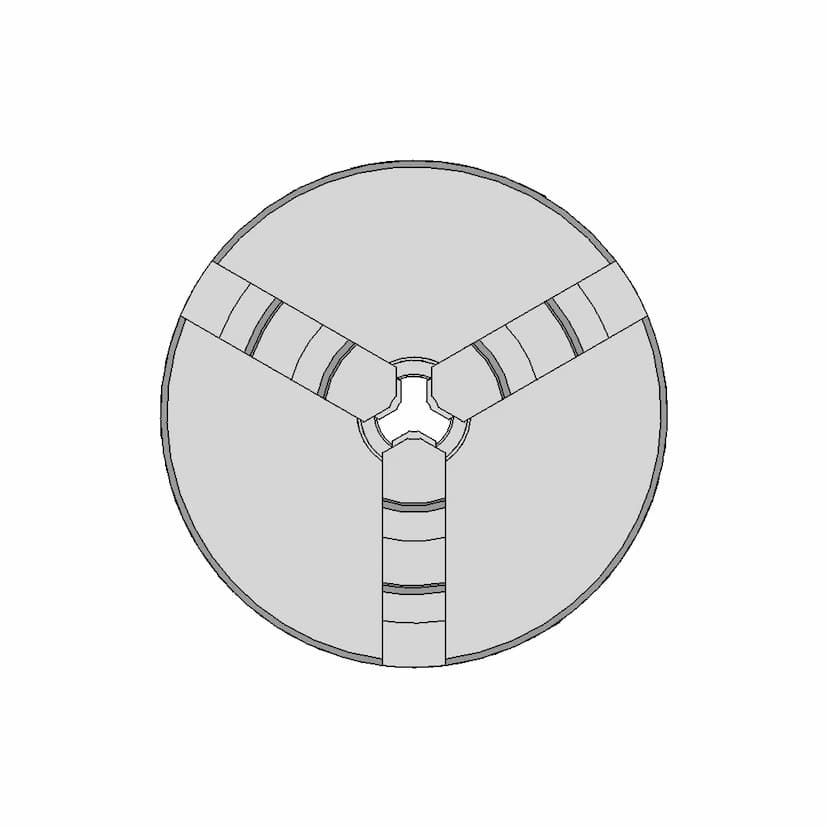 CAD Model of Lathe Chuck 80Mm for Engineering Projects