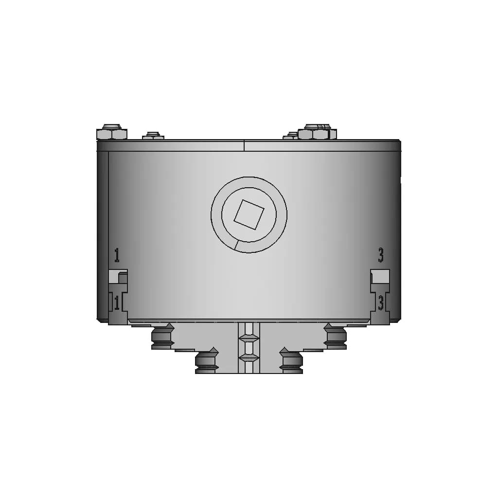 CAD Model of Lathe Chuck 80Mm for Engineering Projects_270_0_degree_snapshot