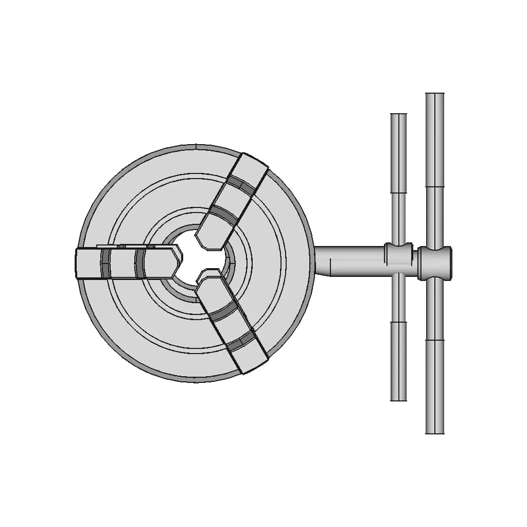 CAD Model of Lathe Chuck for Engineering Projects_0_0_degree_snapshot
